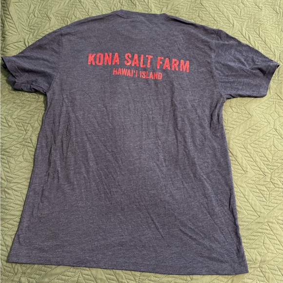 Salty All Day Kona Salt Farm Gray T-Shirt size Large New - Picture 1 of 4